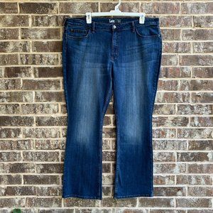 Lee Women's Mid-Rise Bootcut Jeans Mid Rise Regular Fit Blue Size 22